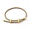 Modern Style Simple Style Oval Simple Solid Color 18K Gold Plated Microfiber Leather Rope Copper Wholesale Jewelry Accessories