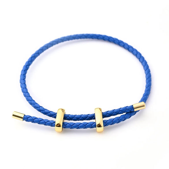 Modern Style Simple Style Oval Simple Solid Color 18K Gold Plated Microfiber Leather Rope Copper Wholesale Jewelry Accessories