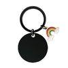 Modern Style Simple Style Rainbow Customization Laser Engraving 201 Stainless Steel Plating Unisex Bag Pendant Keychain