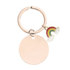 Modern Style Simple Style Rainbow Customization Laser Engraving 201 Stainless Steel Plating Unisex Bag Pendant Keychain