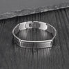 Modern Style Simple Style Solid Color 304 Stainless Steel Men'S ID Bracelet