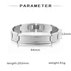 Modern Style Simple Style Solid Color 304 Stainless Steel Men'S ID Bracelet