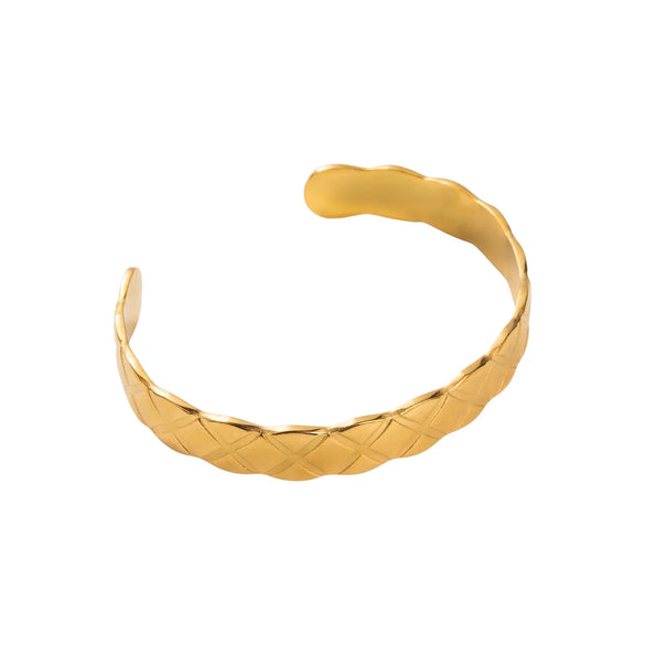 Modern Style Simple Style Customization Laser Engraving Solid Color 304 Stainless Steel Bangle In Bulk