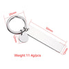 Modern Style Customization Laser Engraving Solid Color Stainless Steel Plating Women'S Bag Pendant Keychain