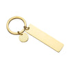Modern Style Customization Laser Engraving Solid Color Stainless Steel Plating Women'S Bag Pendant Keychain