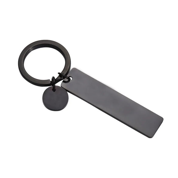 Modern Style Customization Laser Engraving Solid Color Stainless Steel Plating Women'S Bag Pendant Keychain