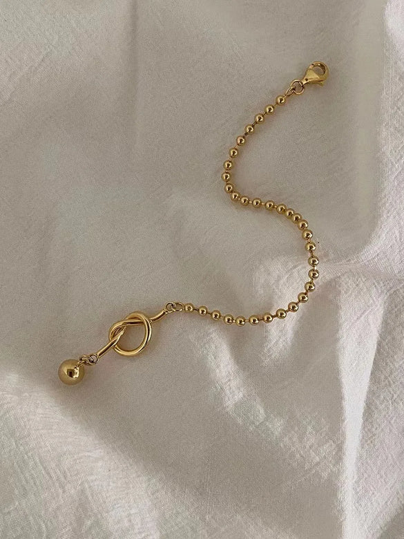 Modern Style Solid Color Sterling Silver Plating 18k Gold Plated Bracelets