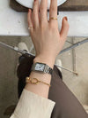 Modern Style Solid Color Sterling Silver Plating 18k Gold Plated Bracelets
