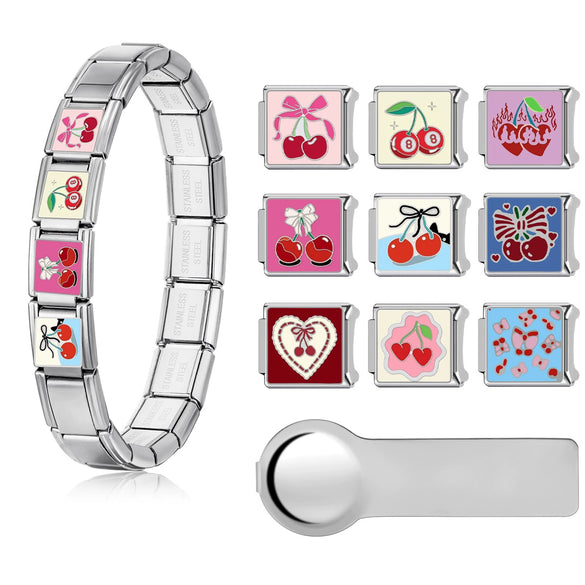 Modular Bracelet Titanium Steel Fruit Style Electroplating Unisex