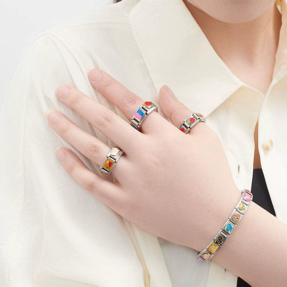 Modular Bracelet Titanium Steel Fruit Style Electroplating Unisex