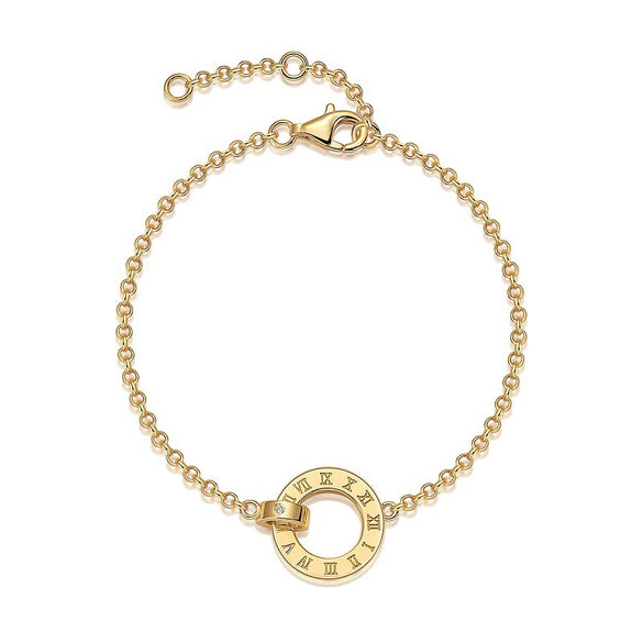 Moissanite Bracelet 925 Silver 18K Gold Plated Cross Jewelry