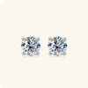 Moissanite Earrings Girls S925 Silver Geometric Electroplating Jewelry