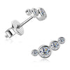 Moissanite Earrings S925 Silver Geometric High Sense Design Electroplating For Women
