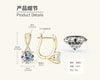Moissanite Earrings S925 Sterling Silver Geometric High Sense Electroplating For Women