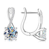 Moissanite Earrings S925 Sterling Silver Geometric High Sense Electroplating For Women