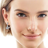 Moissanite Earrings S925 Sterling Silver Geometric High Sense Electroplating For Women