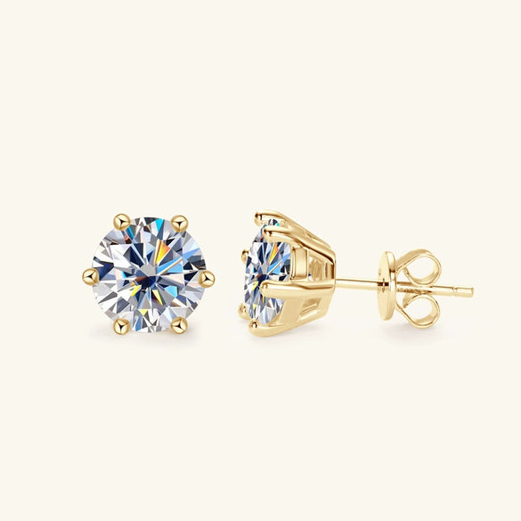Moissanite Earrings Silver Geometric Electroplating For Girls High Sense