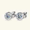 Moissanite Earrings Silver Geometric Electroplating For Girls High Sense