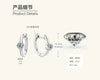Moissanite Earrings Silver High Sense Geometric Electroplating Women's