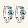 Moissanite Earrings Silver High Sense Geometric Electroplating Women's