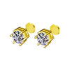 Moissanite Geometric 925 Sterling Silver Goldplated Electroplated Women's Earrings