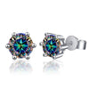 Moissanite Geometric 925 Sterling Silver Goldplated Electroplated Women's Earrings