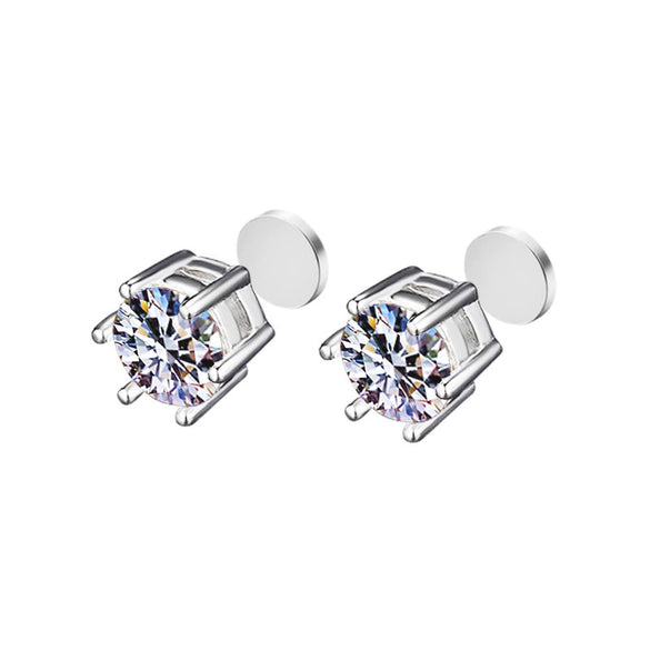 Moissanite Geometric 925 Sterling Silver Goldplated Electroplated Women's Earrings