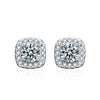 Moissanite Geometric 925 Sterling Silver Goldplated Electroplated Women's Earrings