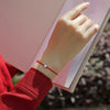 Moissanite Inlaid Red Rope Bracelet S925 Silver Geometric Style Couple's
