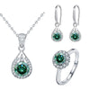 Moissanite Jewelry Set With 925 Sterling Silver Water Drop Design For Women