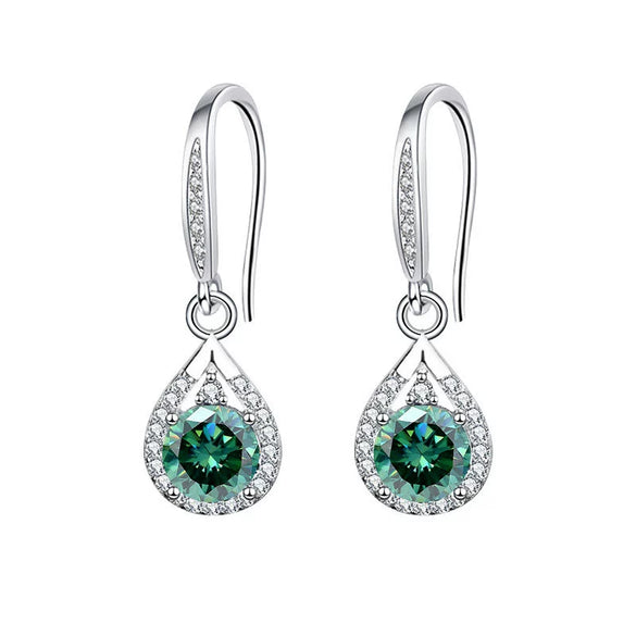 Moissanite Jewelry Set With 925 Sterling Silver Water Drop Design For Women