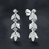 Moissanite Leaf Tassel Earrings S925 Silver Highend Jewelry