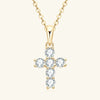 Moissanite Necklace Retro Geometric 925 Sterling Silver Pendant Clavicle Chain Electroplated