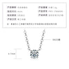 Moissanite Necklace S925 Sterling Silver Geometric Light Luxury Women's