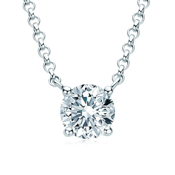 Moissanite Necklace S925 Sterling Silver Geometric Light Luxury Women's