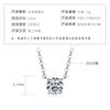 Moissanite Necklace S925 Sterling Silver Geometric Light Luxury Women's