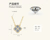 Moissanite Necklace S925 Sterling Silver Gold Plated Geometric O Shaped Chain Electroplating Light Luxury Style Women's