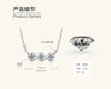 Moissanite Necklace S925 Sterling Silver Gold Plated Geometric O Shaped Chain Electroplating Light Luxury Style Women's