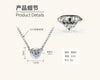 Moissanite Necklace S925 Sterling Silver Gold Plated Geometric O Shaped Chain Electroplating Light Luxury Style Women's