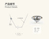 Moissanite Necklace S925 Sterling Silver Gold Plated Geometric O Shaped Chain Electroplating Light Luxury Style Women's