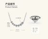 Moissanite Necklace S925 Sterling Silver Gold Plated Geometric O Shaped Chain Electroplating Light Luxury Style Women's