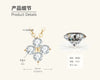 Moissanite Necklace S925 Sterling Silver Gold Plated Geometric O Shaped Chain Electroplating Light Luxury Style Women's