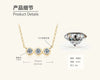 Moissanite Necklace S925 Sterling Silver Gold Plated Geometric O Shaped Chain Electroplating Light Luxury Style Women's