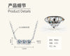 Moissanite Necklace S925 Sterling Silver Gold Plated Geometric O Shaped Chain Electroplating Light Luxury Style Women's