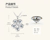 Moissanite Necklace S925 Sterling Silver Gold Plated Geometric O Shaped Chain Electroplating Light Luxury Style Women's