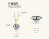 Moissanite Necklace S925 Sterling Silver Gold Plated Geometric O Shaped Chain Electroplating Light Luxury Style Women's