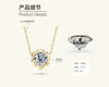 Moissanite Necklace S925 Sterling Silver Gold Plated Geometric O Shaped Chain Electroplating Light Luxury Style Women's