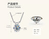 Moissanite Necklace S925 Sterling Silver Gold Plated Geometric O Shaped Chain Electroplating Light Luxury Style Women's