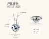 Moissanite Necklace S925 Sterling Silver Gold Plated Geometric O Shaped Chain Electroplating Light Luxury Style Women's