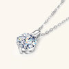 Moissanite Necklace S925 Sterling Silver Gold Plated Geometric O Shaped Chain Electroplating Light Luxury Style Women's